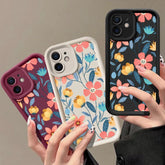 Colorful Flowers Silicone Case for iPhone